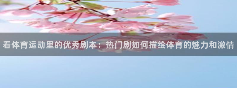 沐鸣24开户：看体育运动里的优秀剧本：热门剧如何描绘体育的魅力和激情